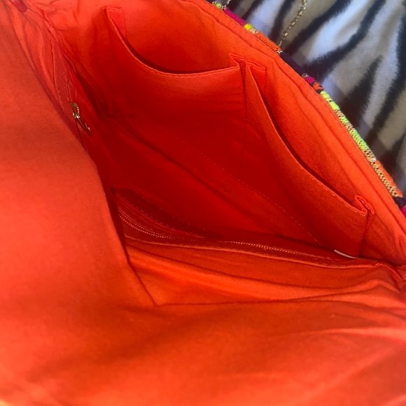 STEVE MADDEN Women's Bzada Multi-Color Strip Envelope Clutch/Crossbody - Picture 9 of 9